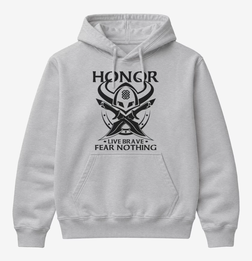 Poleron Canguro básico Gris Melange de Honor vikingo