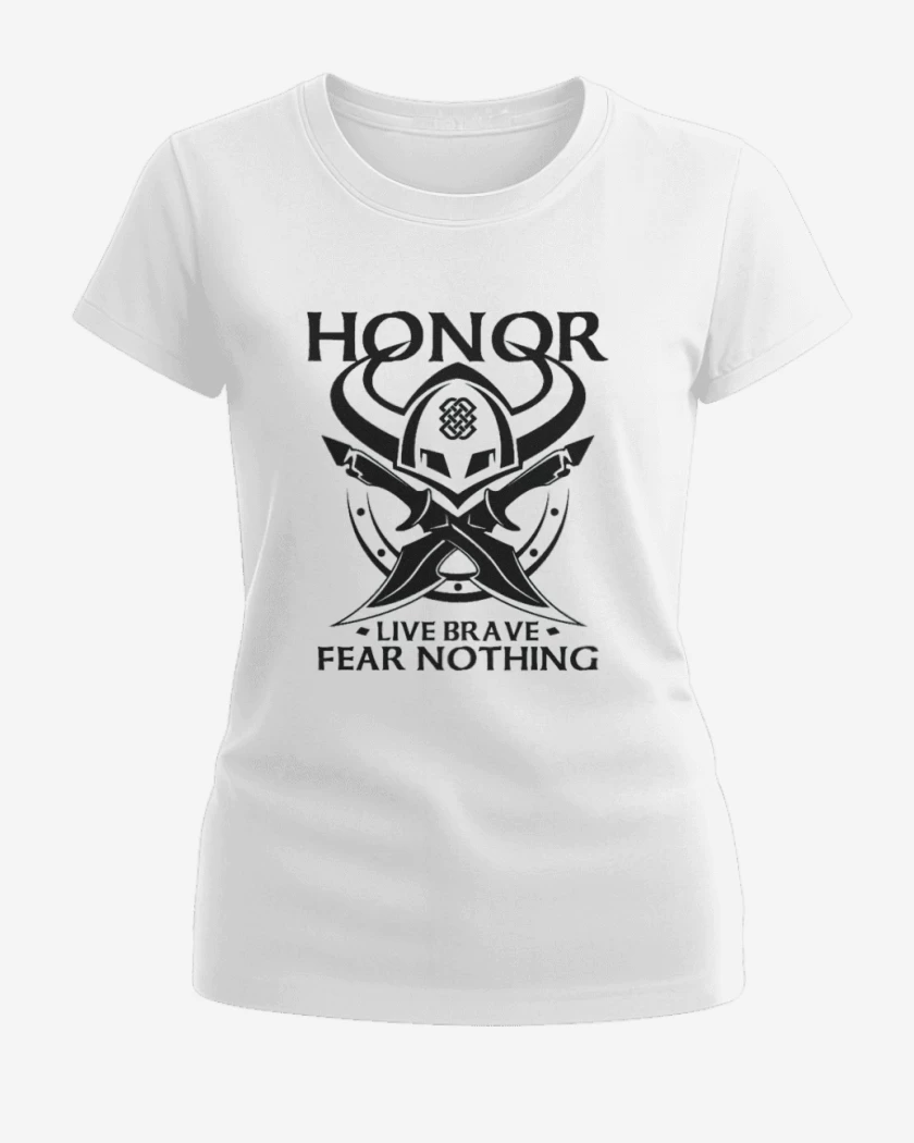 Polera de Mujer Blanco de Honor vikingo