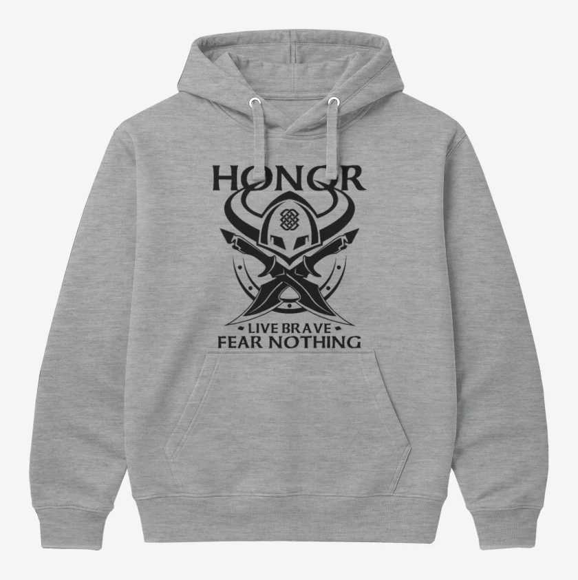 Polerón Canguro Gris Melange de Honor vikingo