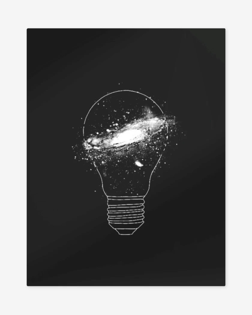 Print metalico Negro de Idea espacial