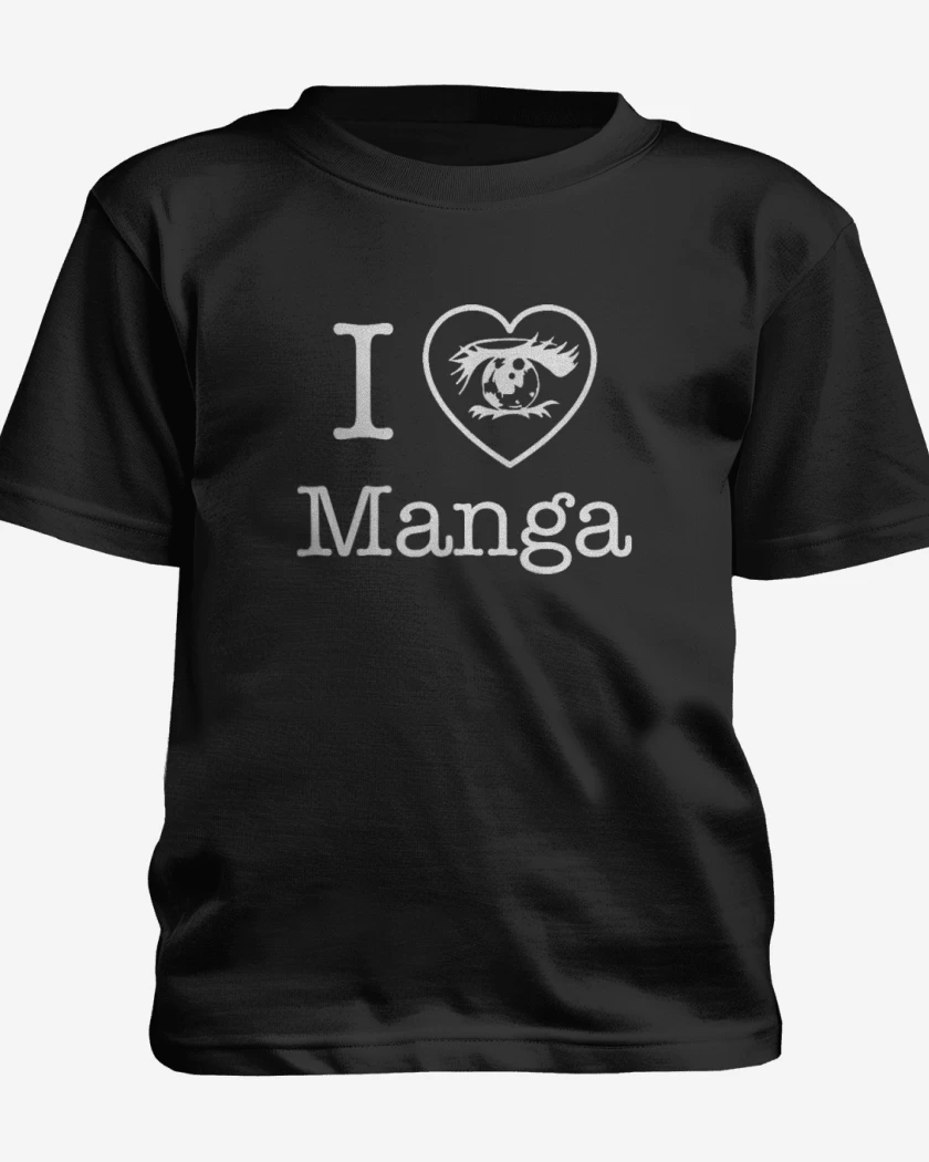 Polera de niño Negro de Love manga