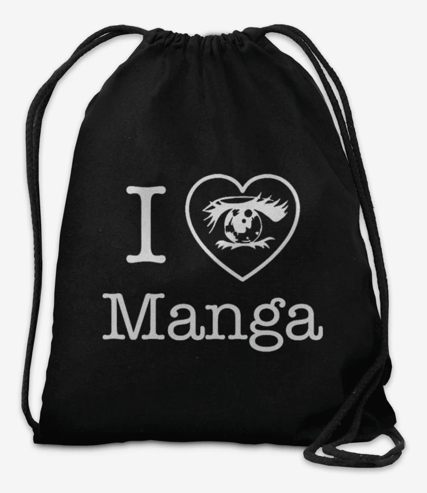 Mochila Negro de Love manga
