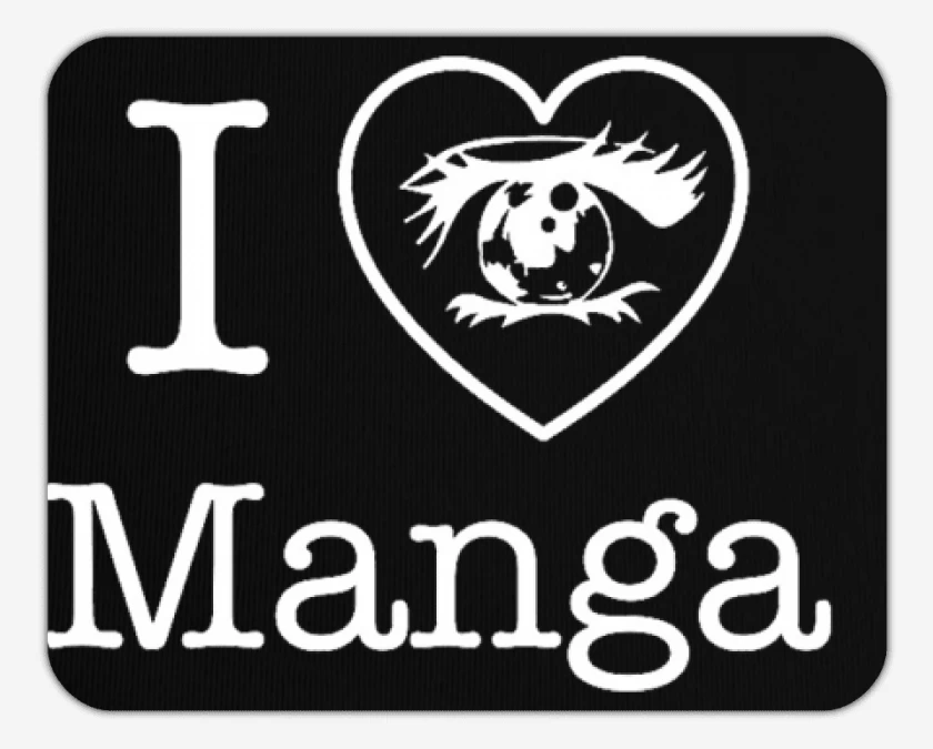 Mousepad Negro de Love manga