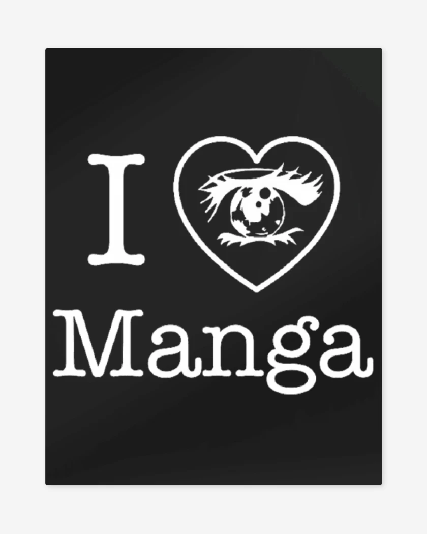 Print metalico Negro de Love manga