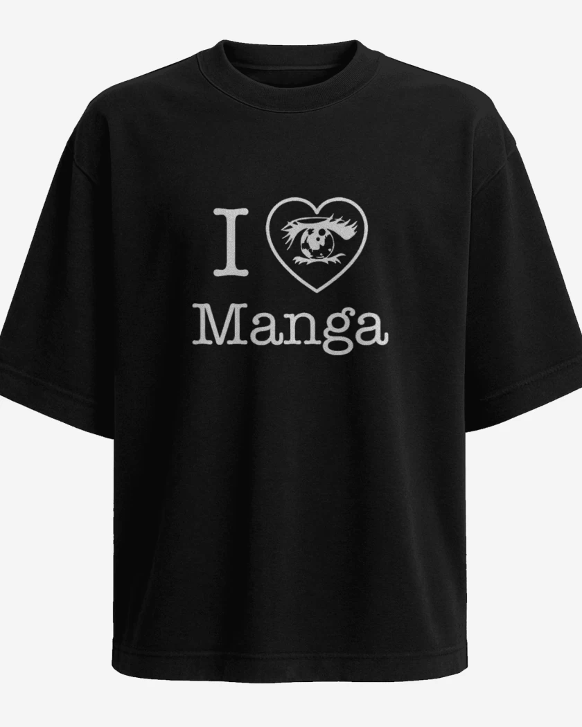 Polera Oversize Negro de Love manga