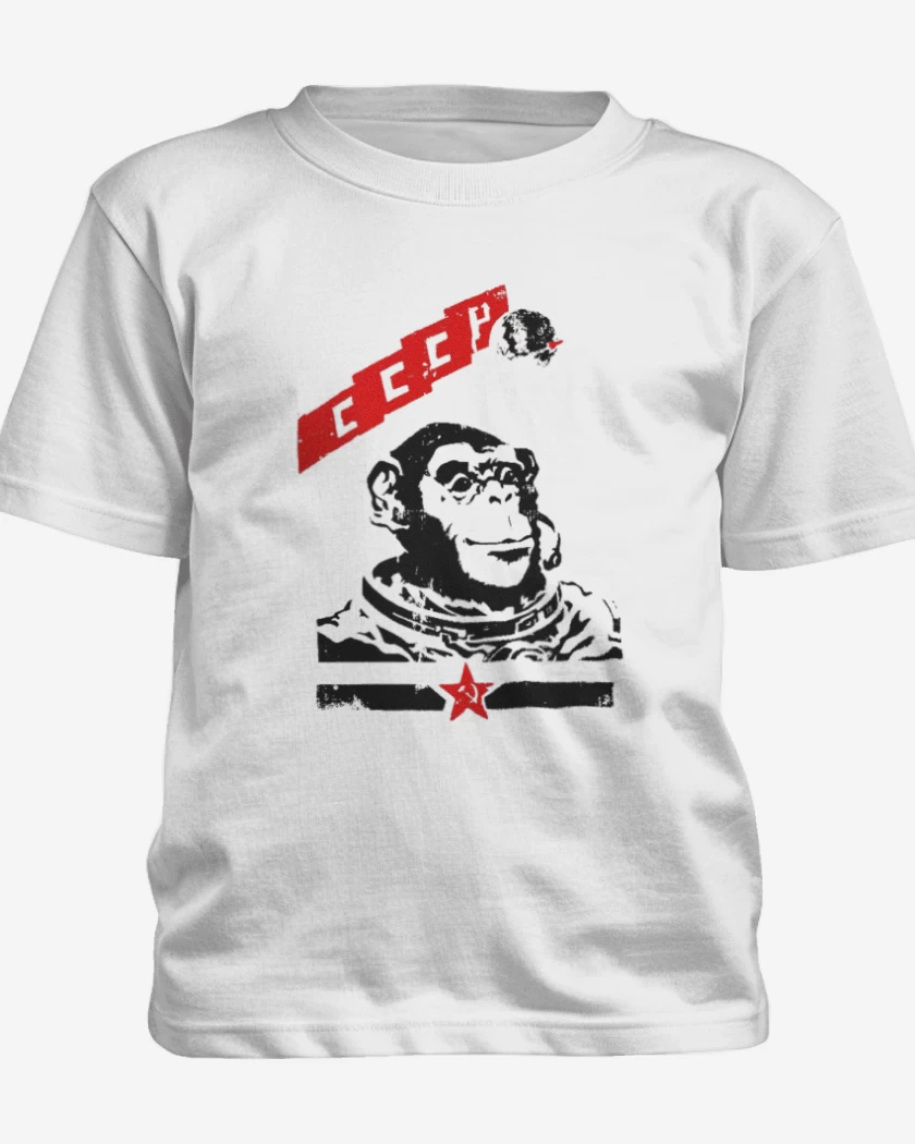 Polera de niño Blanco de Mono espacial