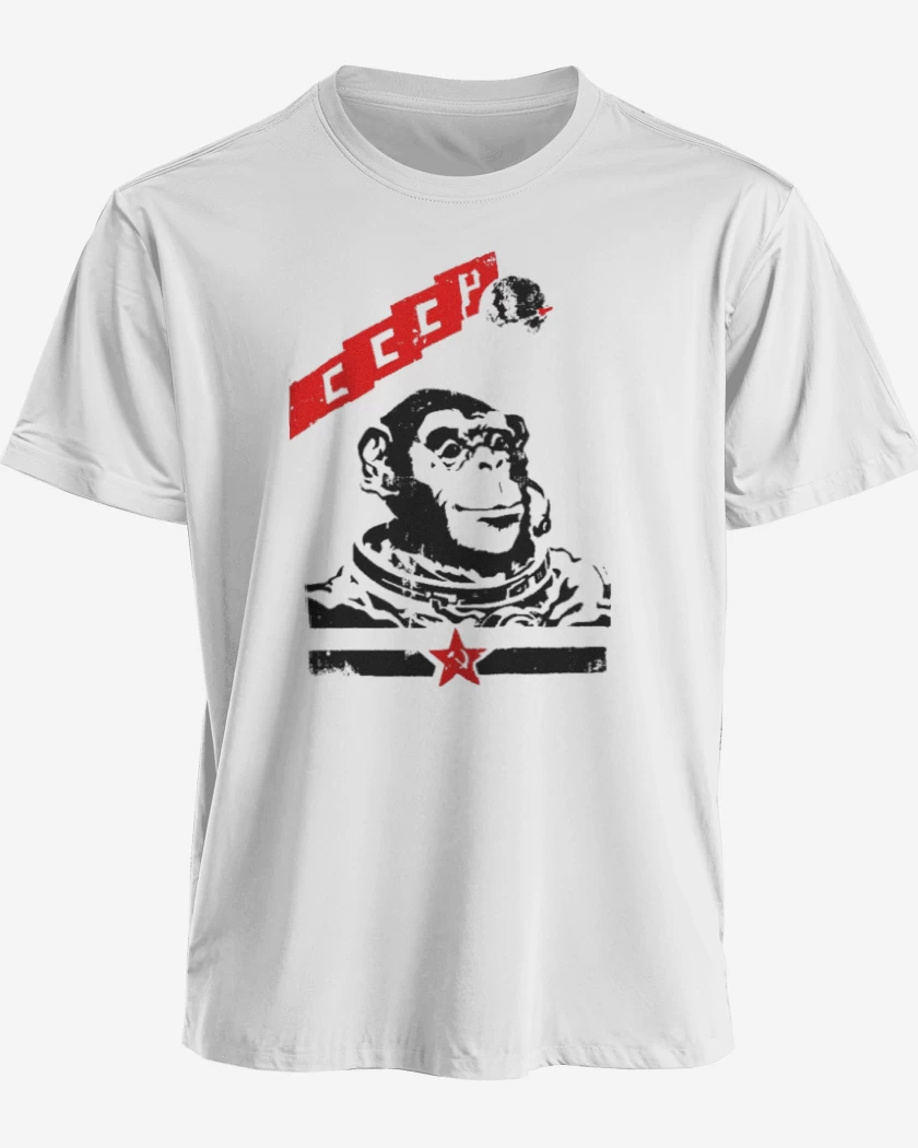 Polera premium Blanco de Mono espacial