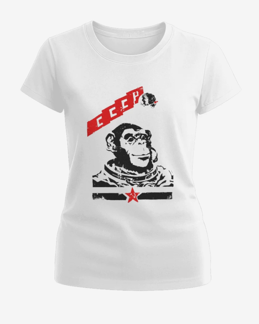 Polera de Mujer Blanco de Mono espacial