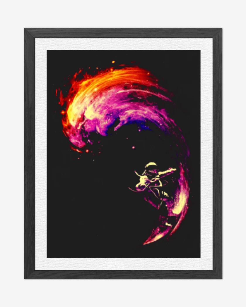 Cuadro decorativo Negro de space surf