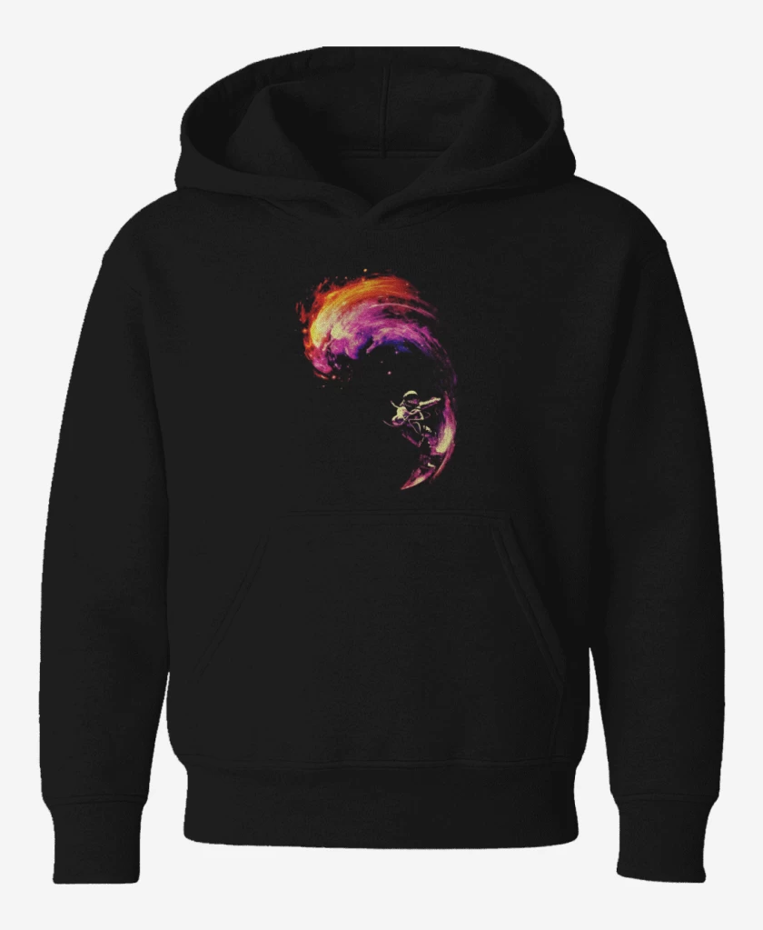 Poleron de niño Negro de space surf