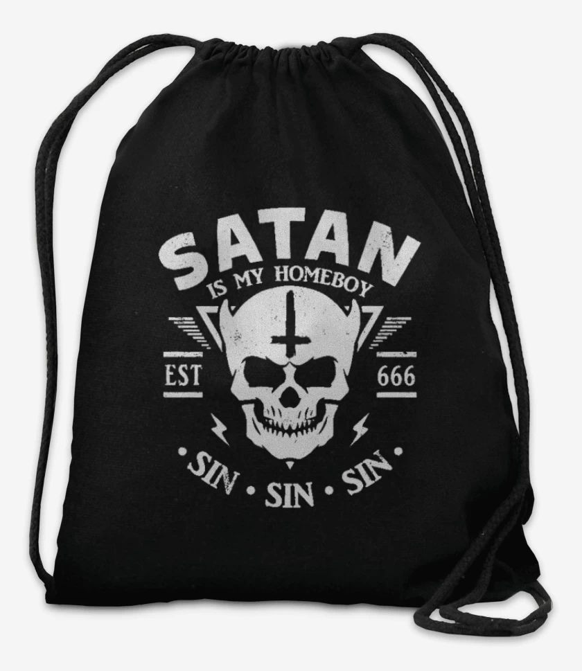 Mochila Negro de Satan es mi copiloto