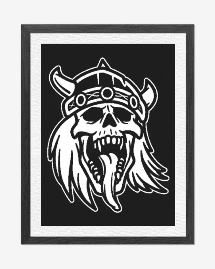 Cuadro decorativo Negro de Vikingo de la muerte