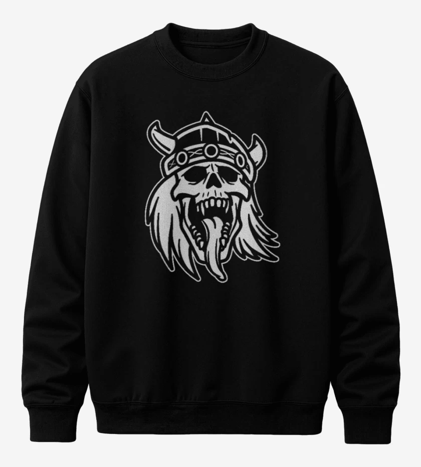 Poleron polo Negro de Vikingo de la muerte
