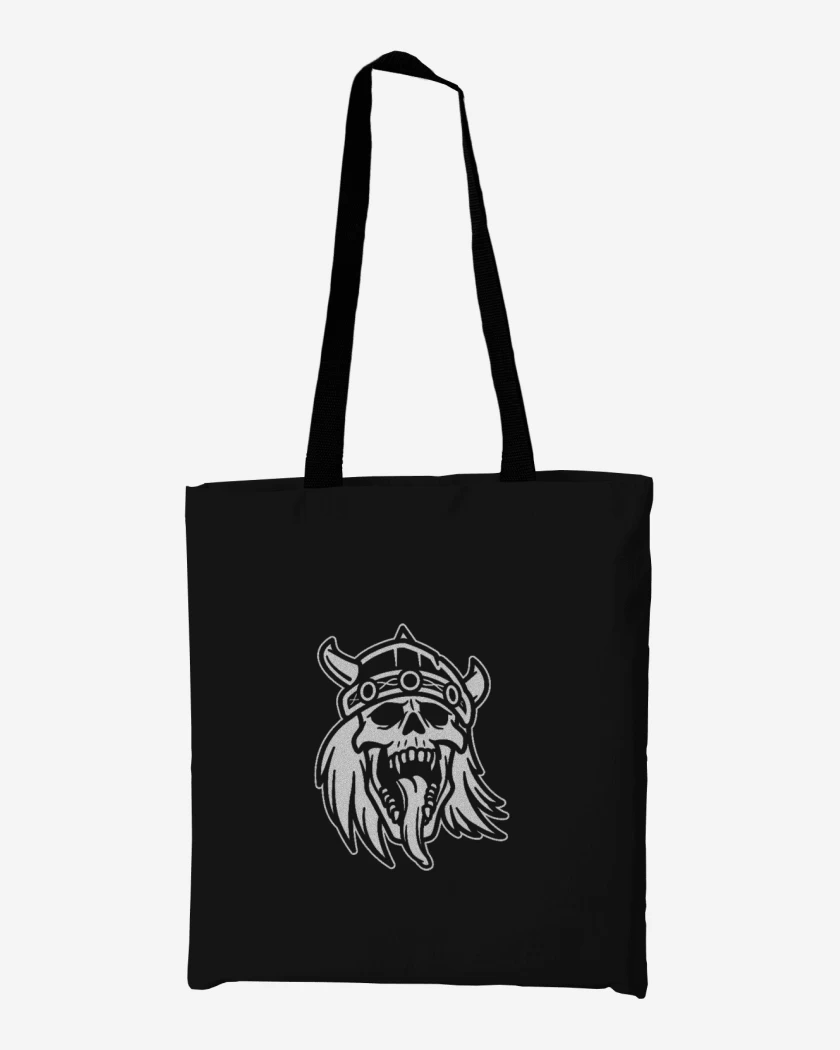 Totebag Negro de Vikingo de la muerte
