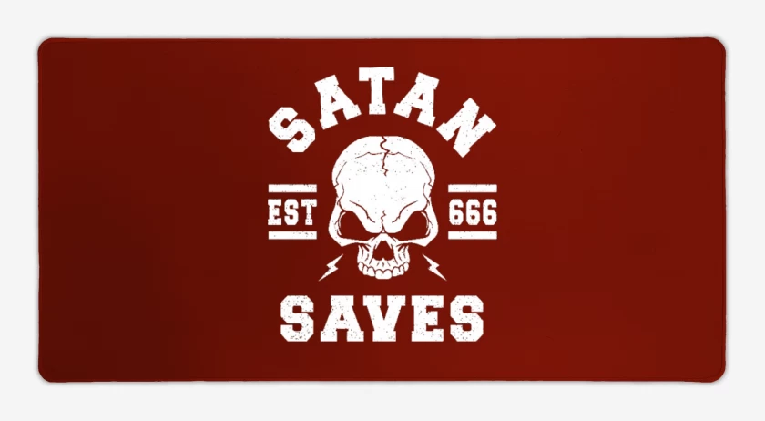 Mouse pad Gamer Rojo de Satan Salva