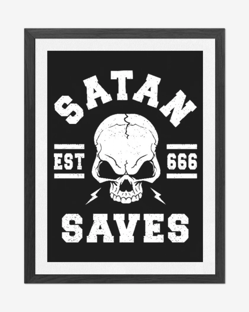 Cuadro decorativo Negro de Satan Salva