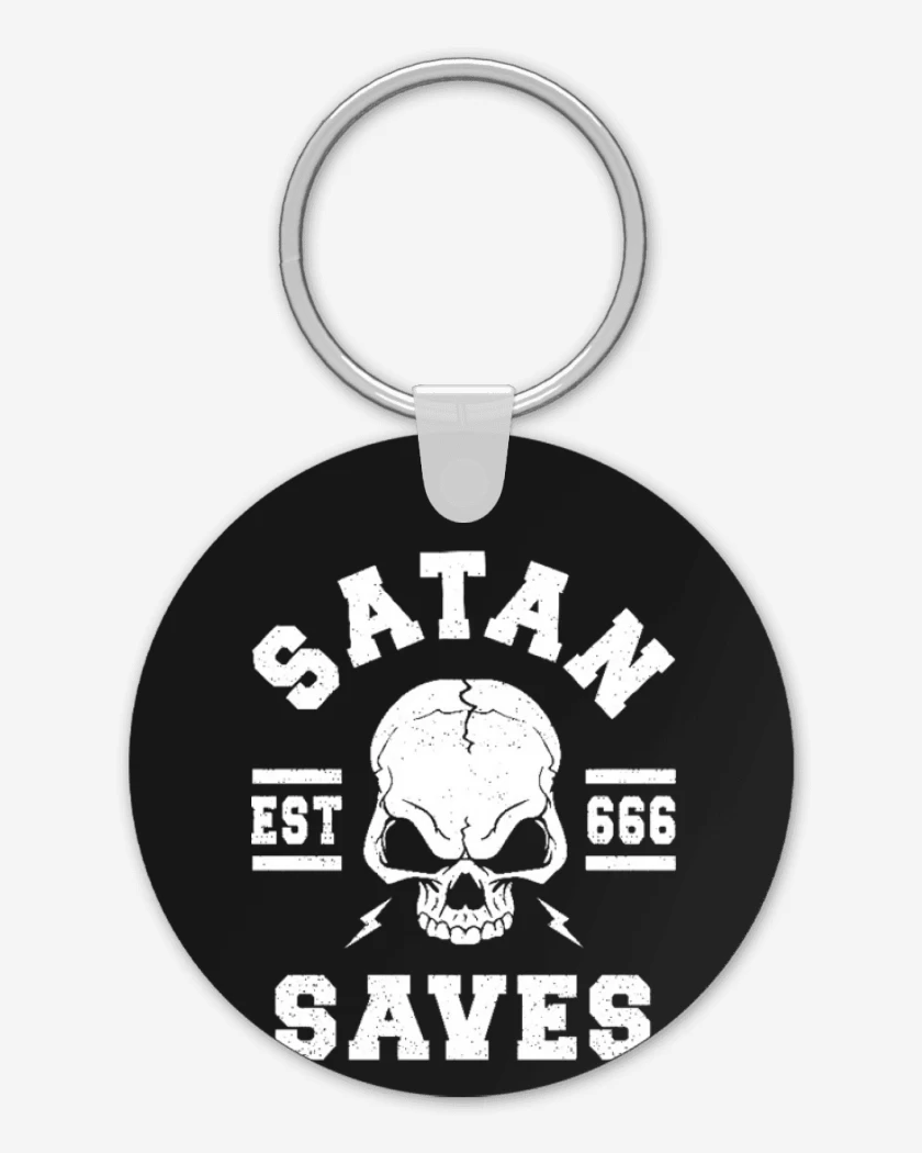 Llavero Negro de Satan Salva