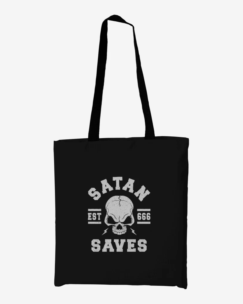 Totebag Negro de Satan Salva