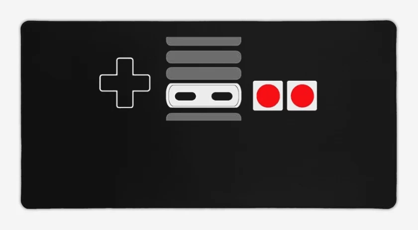 Mouse pad Gamer Negro de Control nes