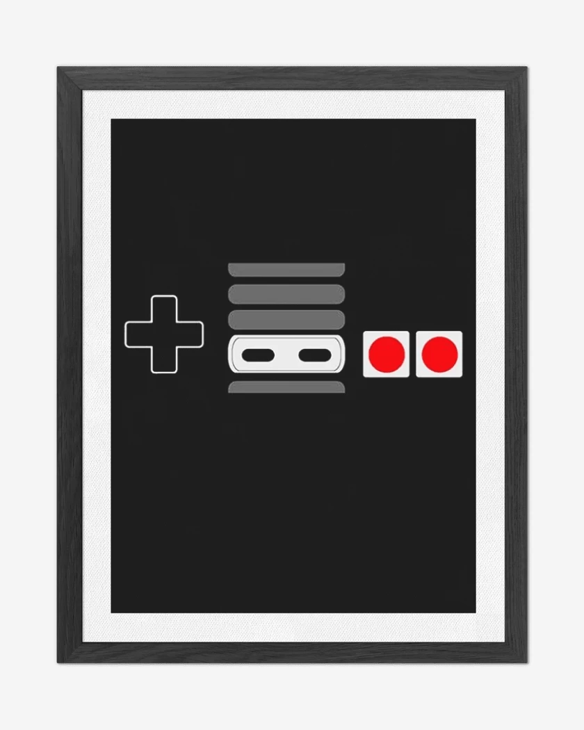 Cuadro decorativo Negro de Control nes
