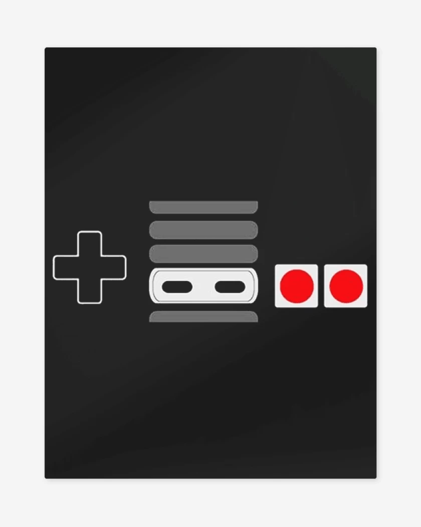 Print metalico Negro de Control nes