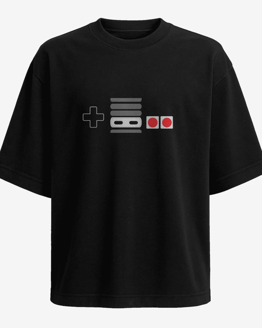 Polera Oversize Negro de Control nes