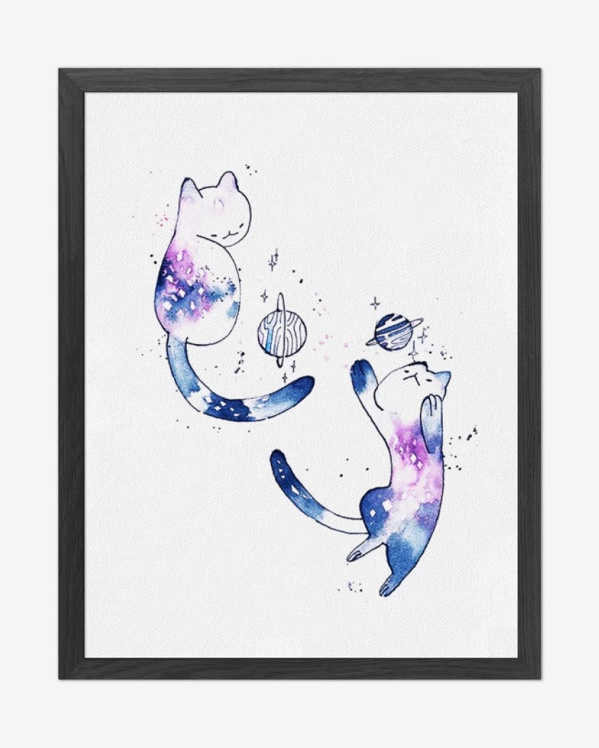Cuadro decorativo Blanco de Gatitos Jugando