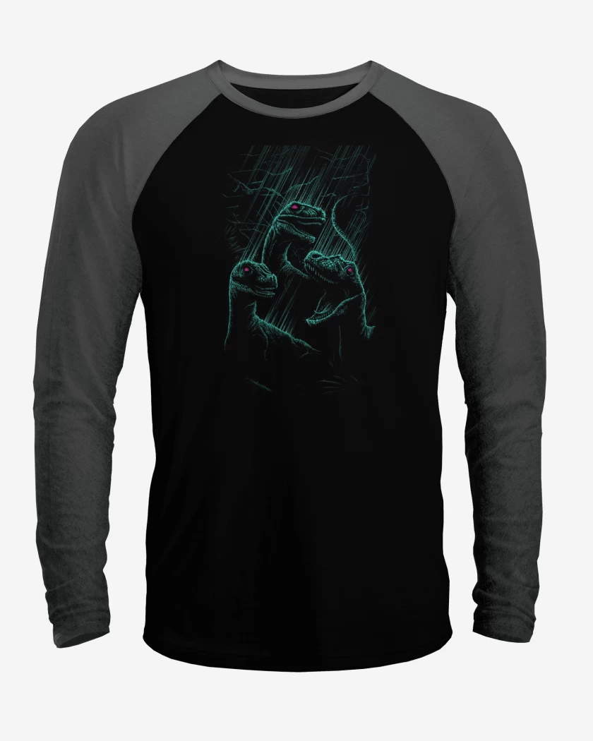 Polera Raglan Negro / Negro Heather de Raptor