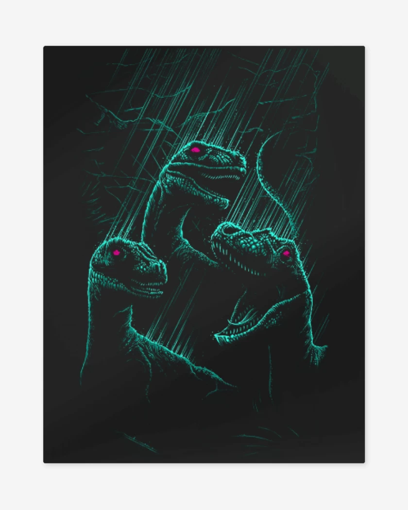 Print metalico Negro de Raptor