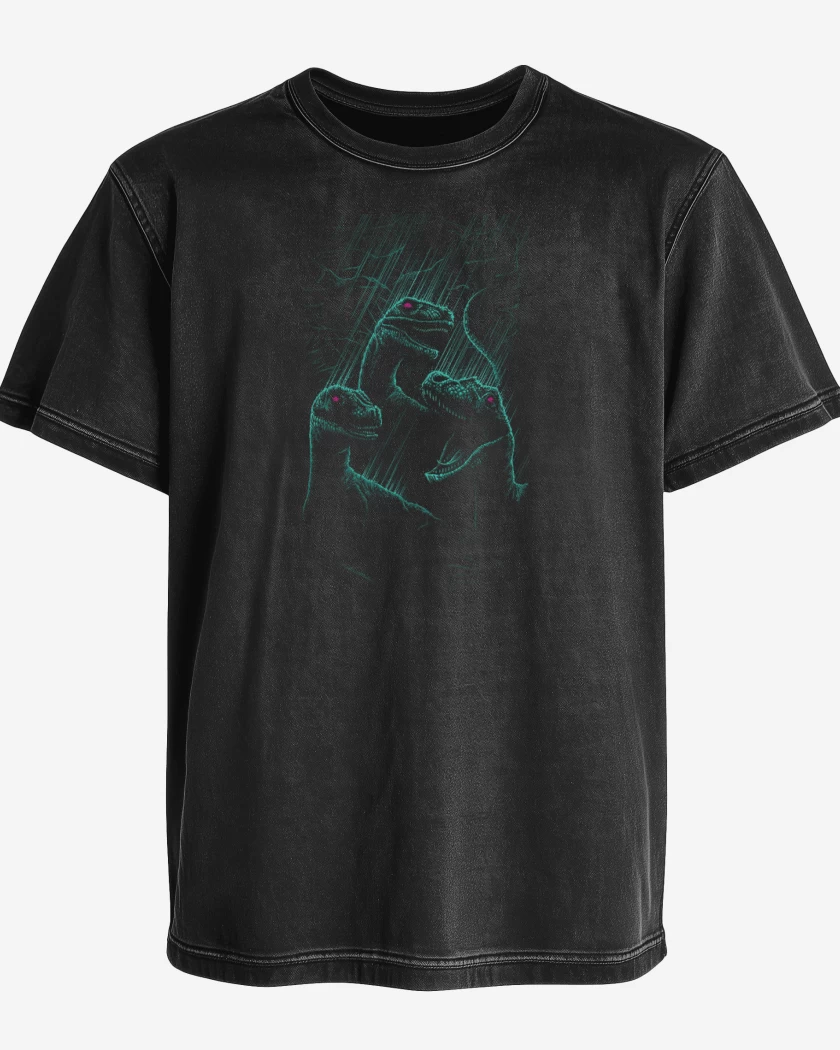 Polera desgastada Negro de Raptor