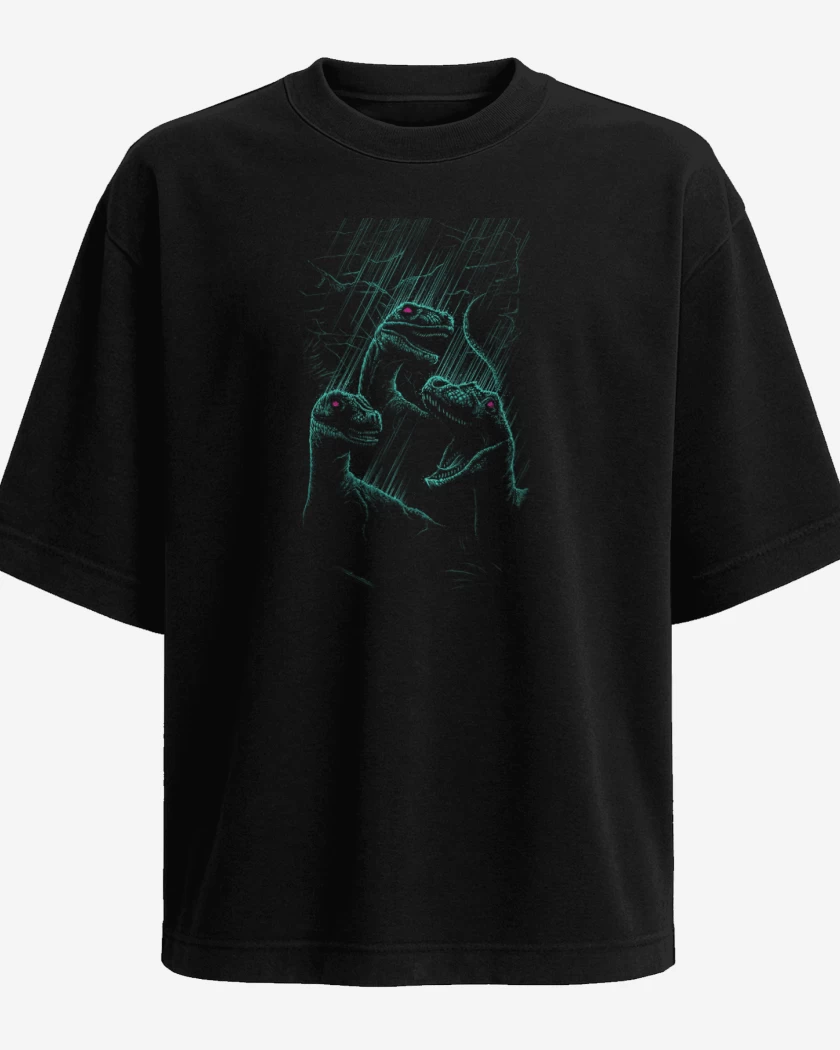 Polera Oversize Negro de Raptor