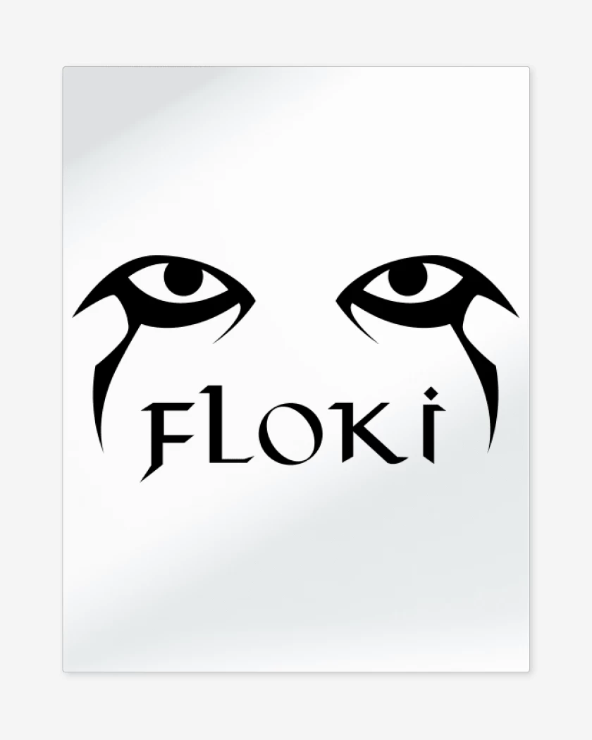 Print metalico Blanco de Floki