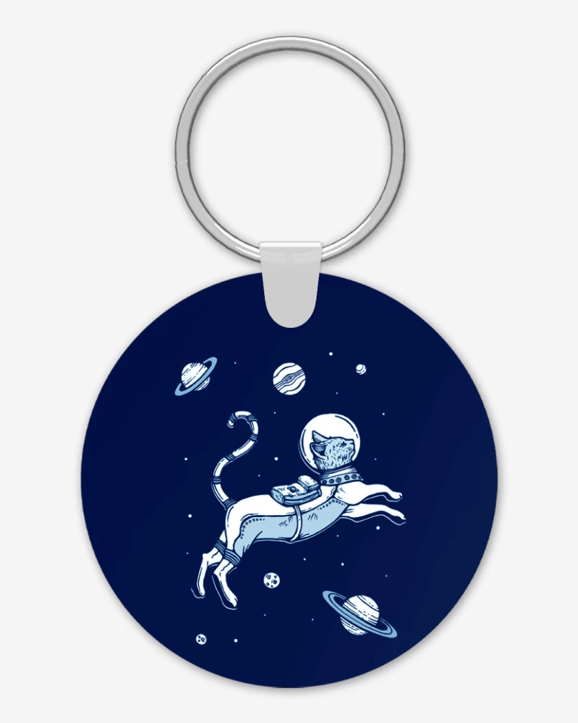Llavero Gatito espacial con planetas