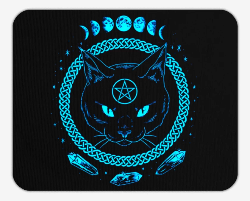 Mousepad Gato estrella cinco puntas 