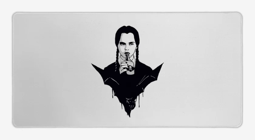 Mouse pad Gamer Blanco de Merlina