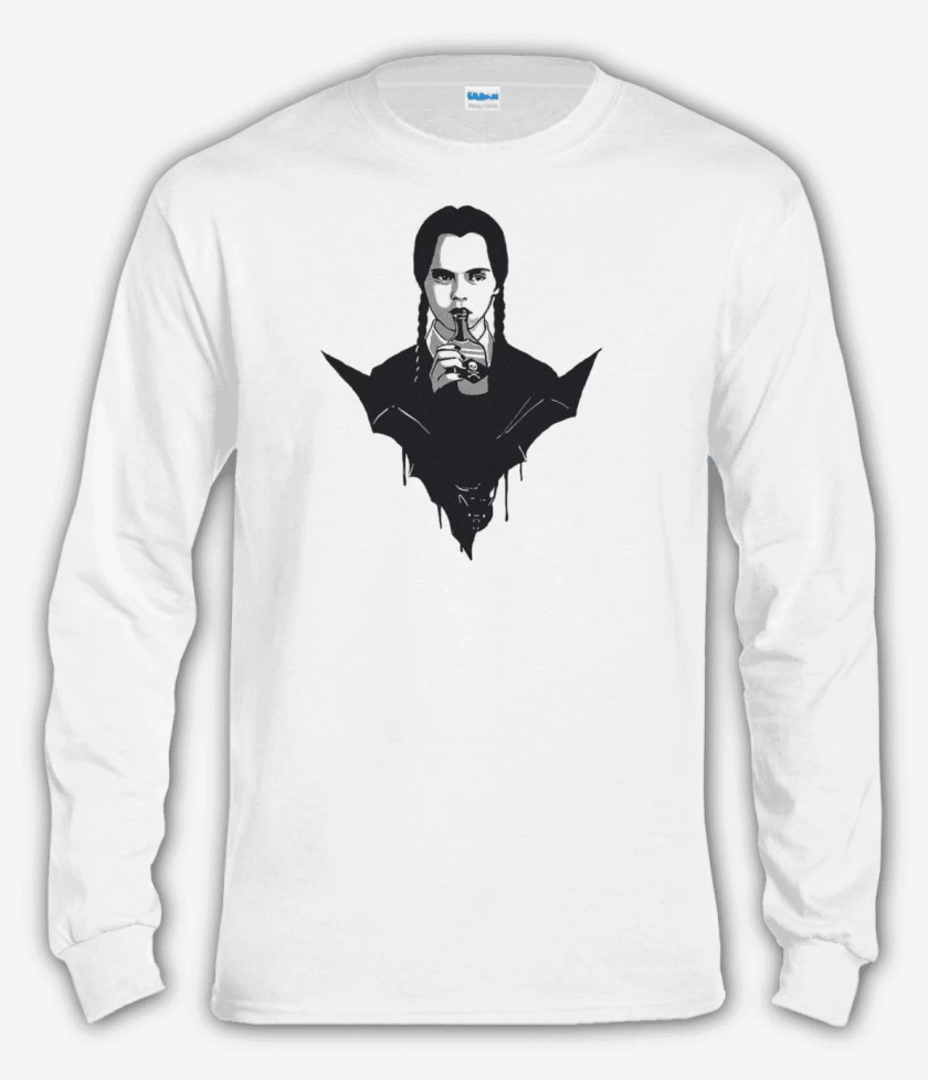 Polera manga larga Blanco de Merlina