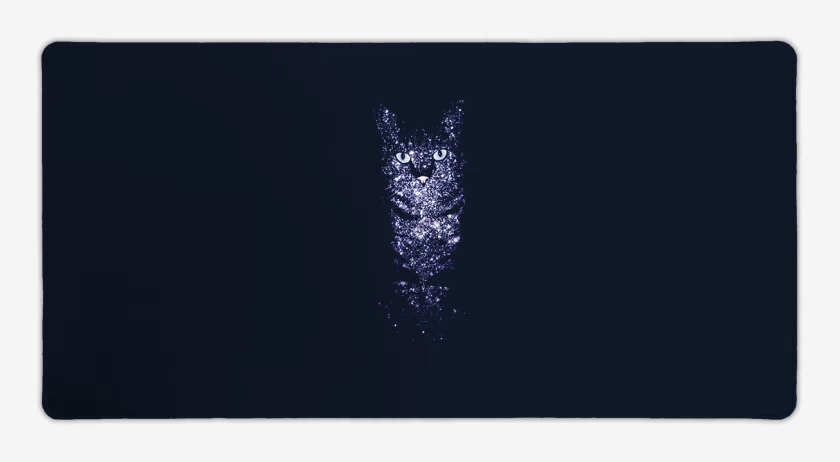 Mouse pad Gamer Azul Marino de Gatito estelar