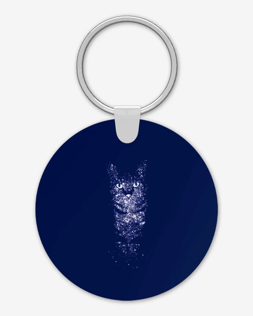 Llavero Azul Marino de Gatito estelar