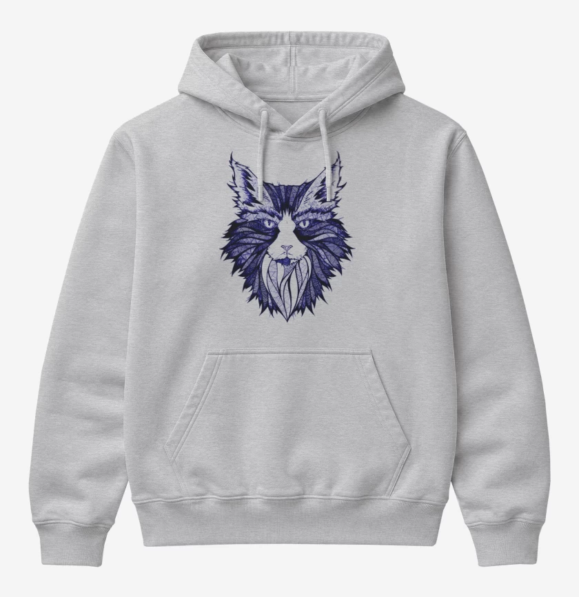 Poleron Canguro básico Gris Melange de Felino