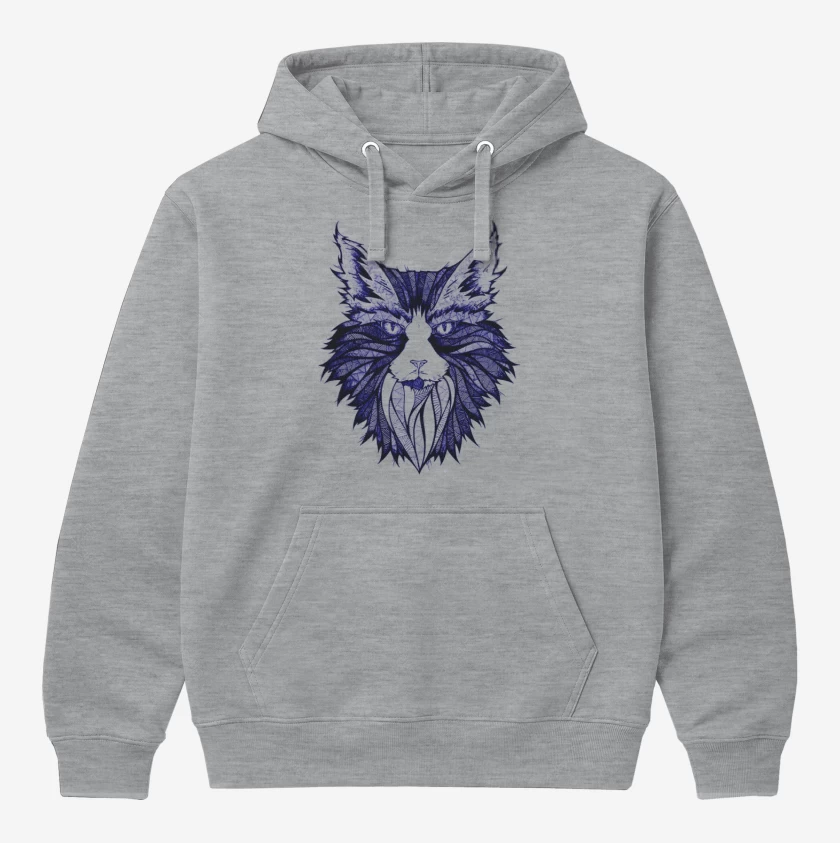 Polerón Canguro Gris Melange de Felino