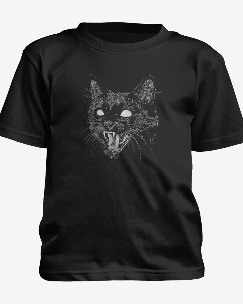Polera de niño Negro de Gato negro