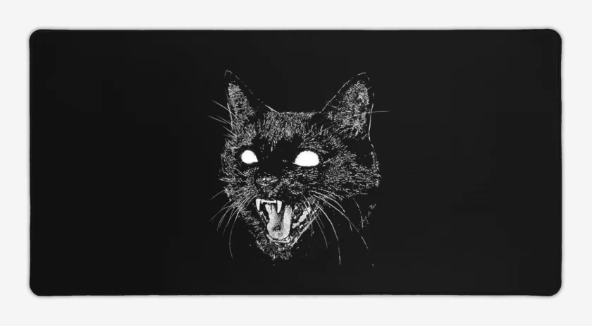 Mouse pad Gamer Negro de Gato negro