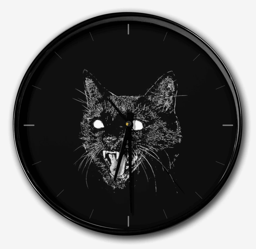 Reloj Negro de Gato negro