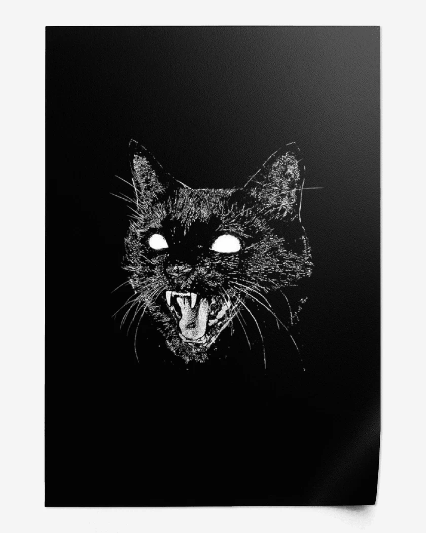 Print Gato negro