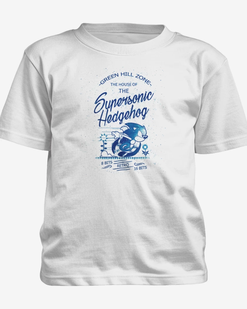 Polera de niño Blanco de Supersonic Hedgehog