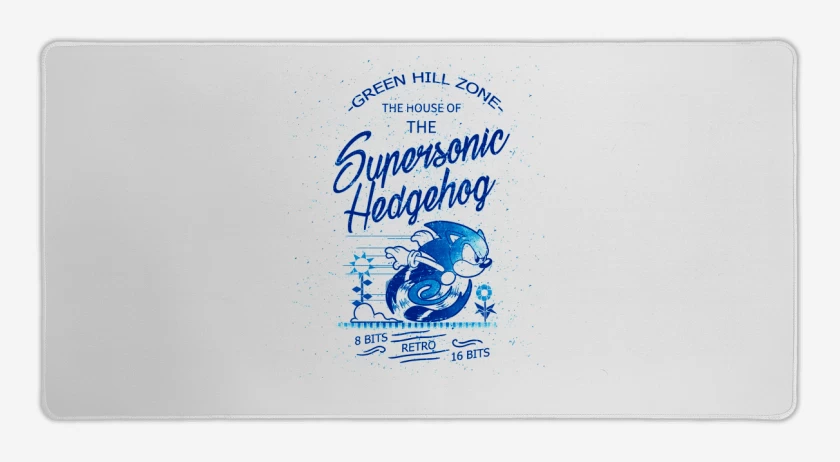 Mouse pad Gamer Blanco de Supersonic Hedgehog