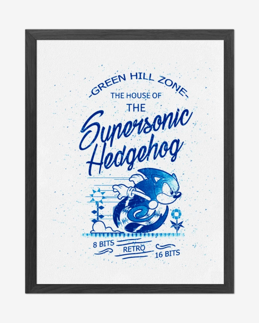 Cuadro decorativo Blanco de Supersonic Hedgehog
