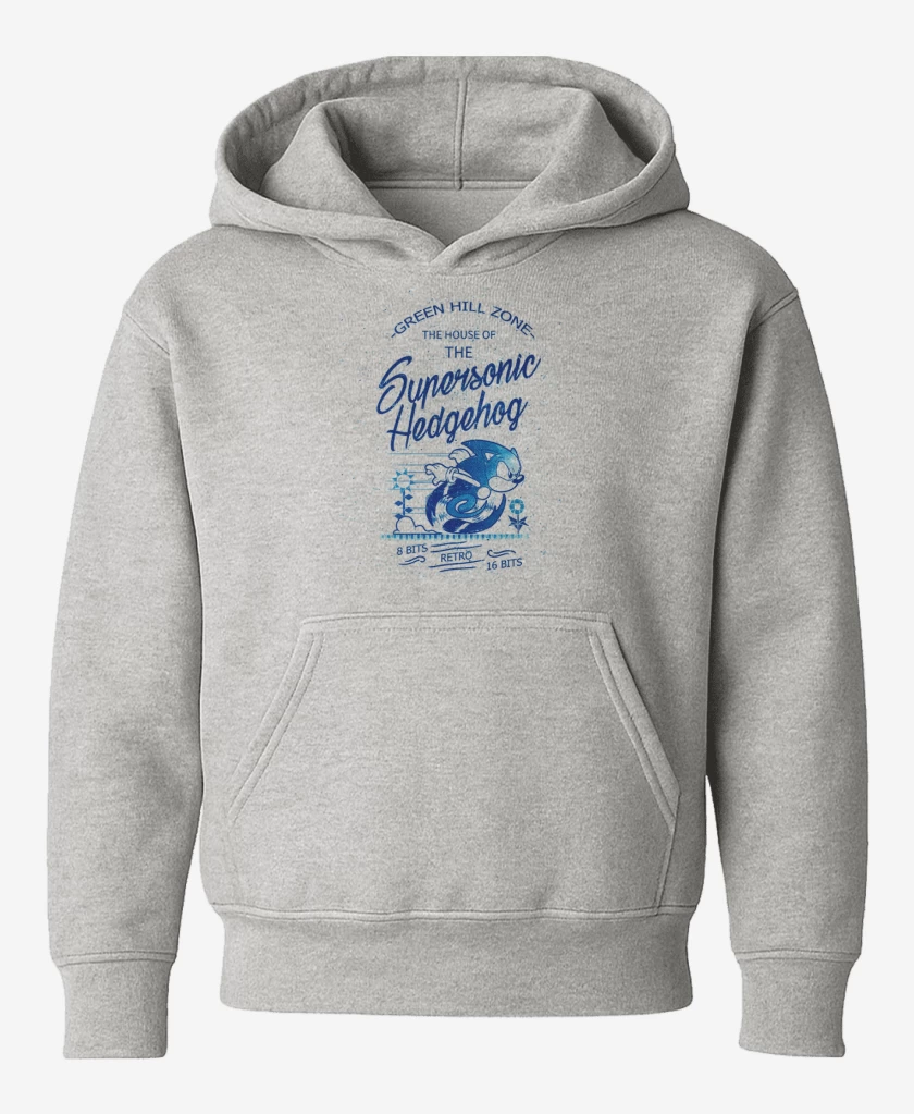 Poleron de niño Gris Melange de Supersonic Hedgehog