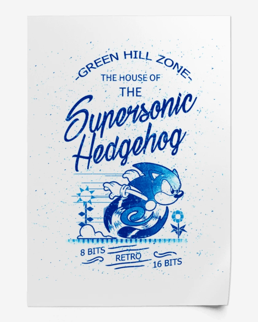 Print Supersonic Hedgehog