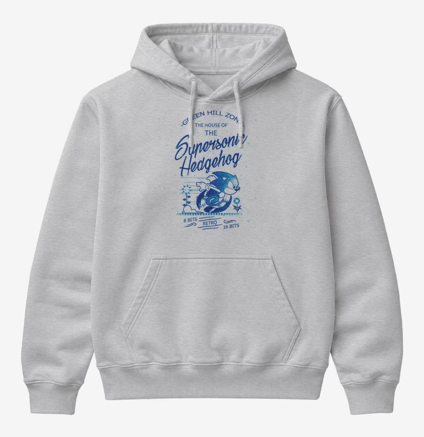 Poleron Canguro básico Gris Melange de Supersonic Hedgehog